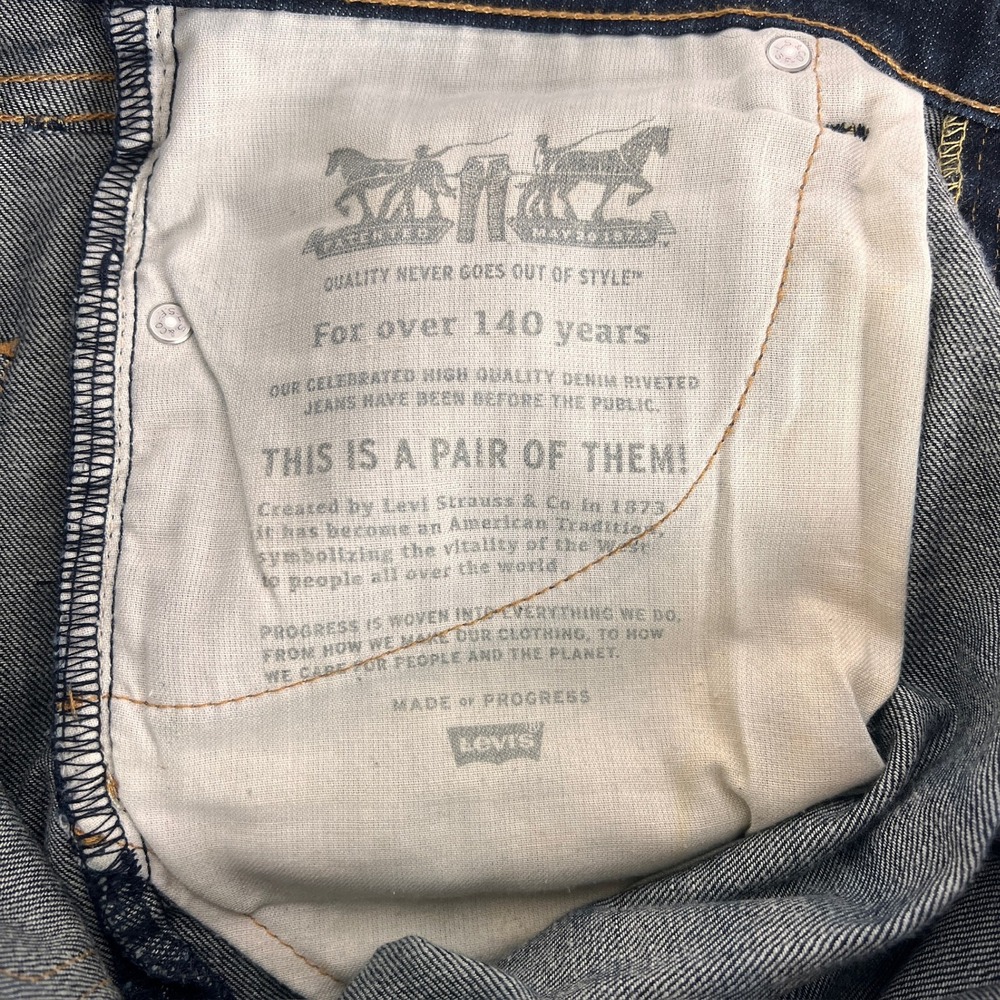 Levis Taper Jeans Mens Blue Denim Pants - Picture 3 of 6